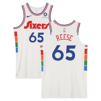 Alex Reese Philadelphia 76ers Player-Issued #65 White Nike City Edition Jersey from the 2024-25 NBA Season - Size 50+4 thumbnail
