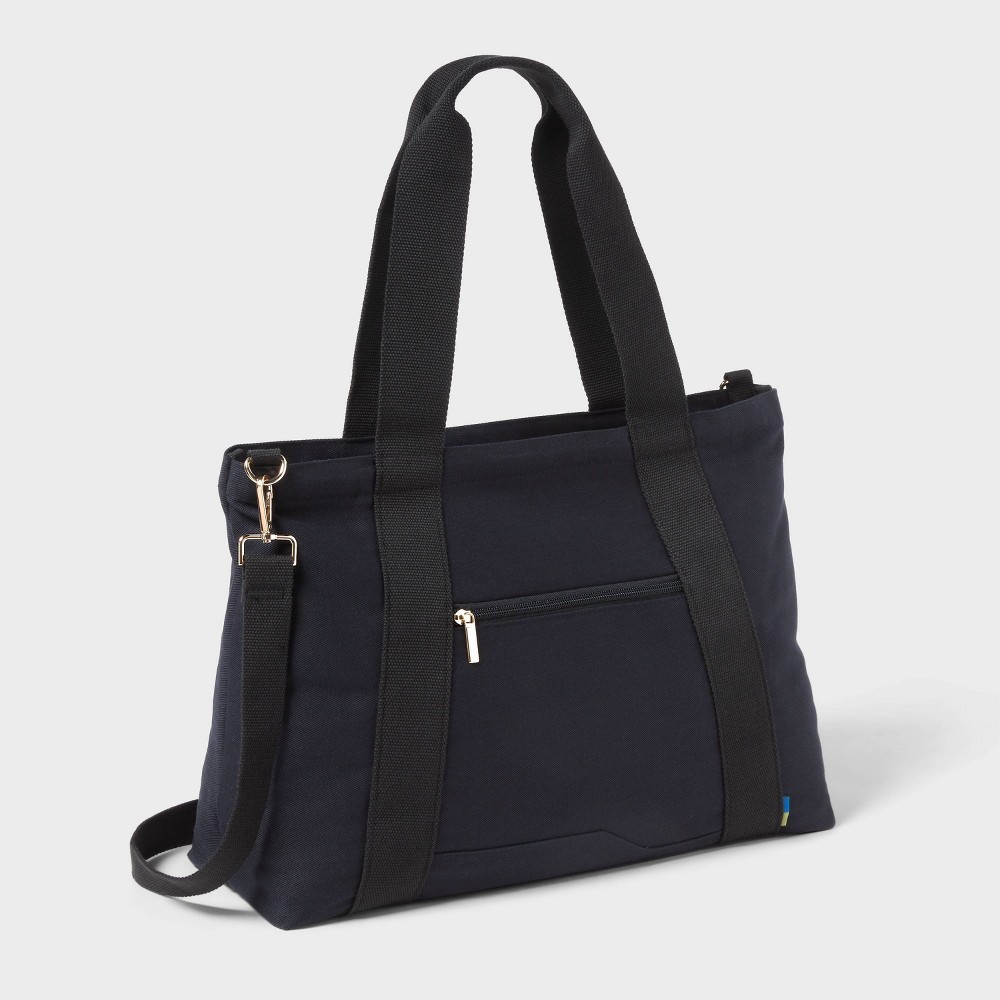 Solid Canvas School Tote Bag - Open Story™ Black