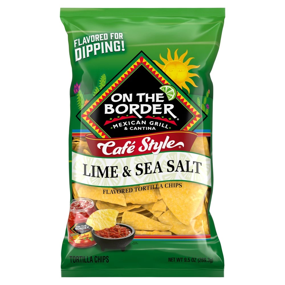 On the Border Lime & Sea Salt Tortilla Chips - 9.5oz