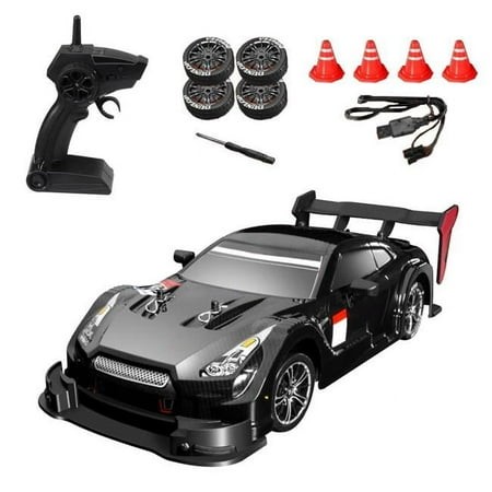 A-Sonic XS71097 2.4GHz 1-16 Scale Remote Control RC Drifting Car - High Speed 30 Km-h 4WD Remote Control Racing Car with Lights - Electric Toy Car Kid