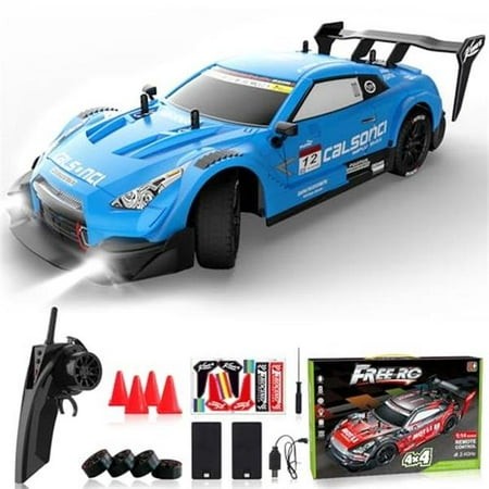 A-Sonic XS70866 1-16 Scale RC Drifting Control Car - 4WD RC Vehicle with LED Lights 2.4GHz 30 Km-h RTR High Speed Racing Sport Toy for Adults Boys Gir