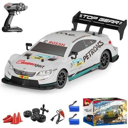 A-Sonic XS69879 Drifting 1-16 Scale 2.4GHz 4WD 30 Plus Km-h High Speed Vehicle Remote Control Car with LED Lights - Extra Drifting Tires Racing Vehicl