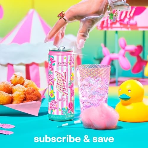 Alani Nu COTTON CANDY Sugar Free, Low Calorie Energy Drinks, 200mg Caffeine, Biotin B Vitamins, Zero Sugar, 10 Calories, 12 Fl Oz Cans, 24 Pack thumbnail