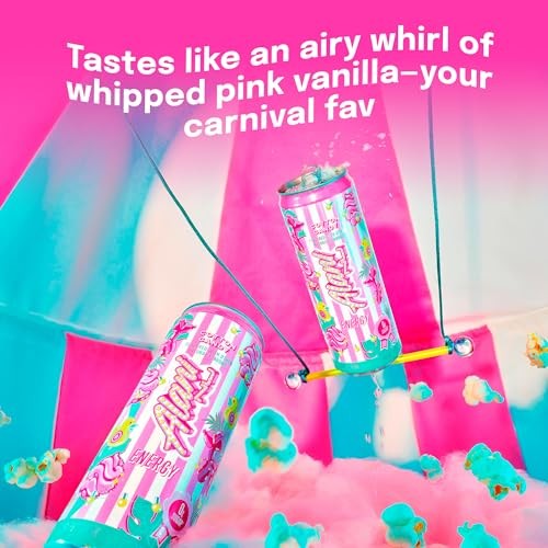 Alani Nu COTTON CANDY Sugar Free, Low Calorie Energy Drinks, 200mg Caffeine, Biotin B Vitamins, Zero Sugar, 10 Calories, 12 Fl Oz Cans, 24 Pack thumbnail