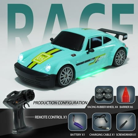 30 KM/H RC Drift Car 1:24 Scale 2.4GHz 4WD Remote Control Sport Racing on-Road Vehicle for Adults Boys Girls Kids Gifts