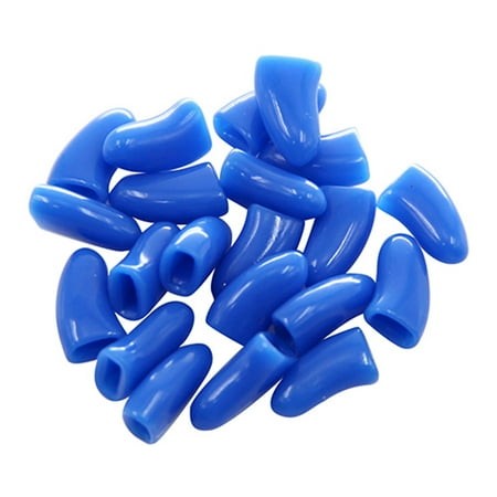 MIRROR 20Pcs Pet Dog Cat Paw Claw Anti-Scratch Soft Silicone Nail Caps Protective Covers Sheath for Home