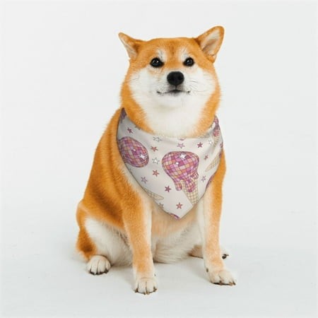 Easygdp Sparkling Ice Cream Premium Dog Bandanas Triangle Scarf  Suitable for Small  Medium  and Large Dogs  Dog Pet Apparel.-Small