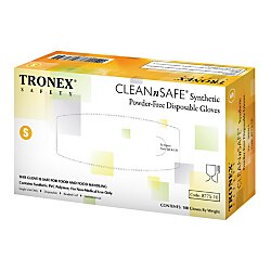 Tronex PVC Disposable Powder-Free Gloves, Small, Natural, Box of 100 (Min Order Qty 5) MPN:8775-10BX