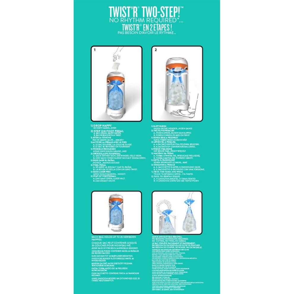 Prince Lionheart Twist'r Nappy Disposal System Refill Bags 20 Pack thumbnail