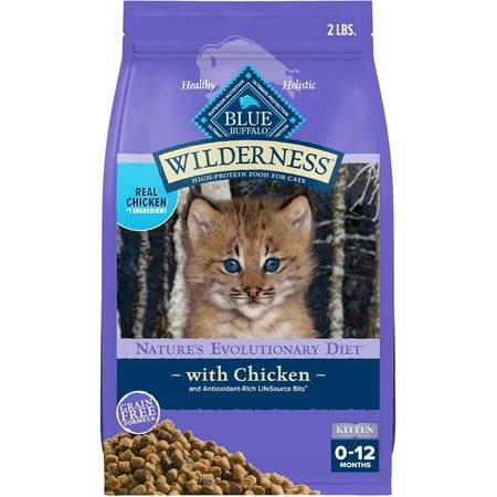 Blue Buffalo Kitten Food Wilderness Chicken (6 Pack) 2 Lb
