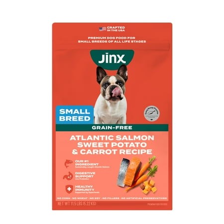 Jinx Small Breed Sweet Potato  & Carrot Dry Dog Food  Grain Free  11.5lb. Bag