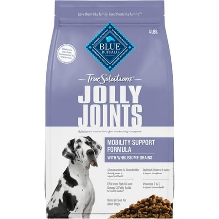 Blue Buffalo True Solutions Jolly Joints Mobility Care Natural Dry Food for Adult Dogs  Chicken  4-lb Bag