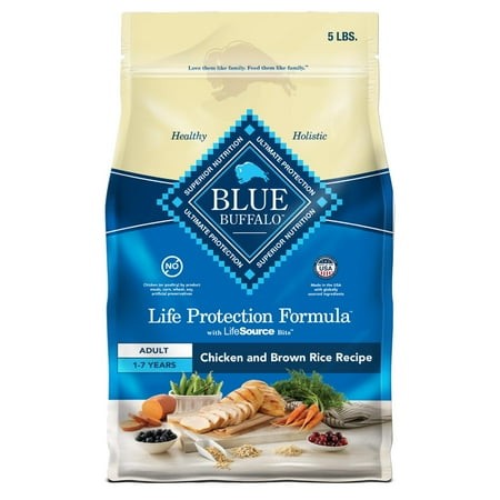 Blue Buffalo Life Protection Formula Adult Dry Dog Food  Helps Build and Maintain Strong Muscles  Made with Natural Ingredients  Chicken & Brown Rice 