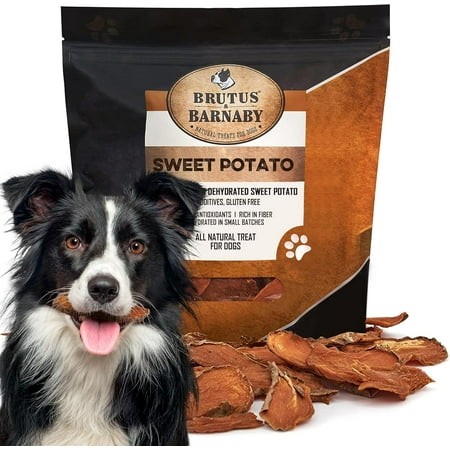 Sweet Potato Slices for Dogs - Single Ingredient Grain Free Dog Treats  Best High Anti-Oxidant Healthy 100% Natural Thick Cut Dried Sweet Potato Dog T