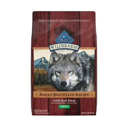 Blue Buffalo Wilderness Rocky Mountain Recipe Adult Dry Dog Food  Red Meat  22-lb. Bag