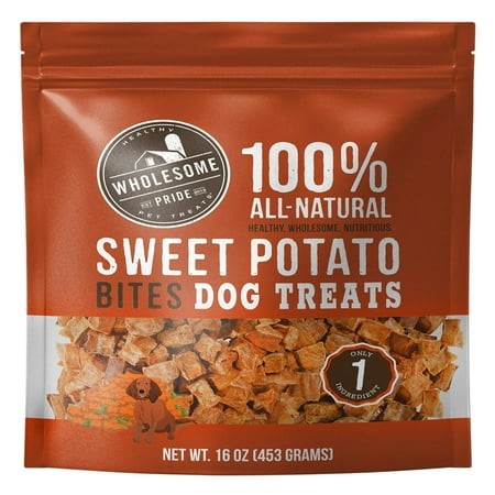 Wholesome Pride Sweet Potato STF9 Bites 100% All-Natural Single Ingredient Dog Treats  16 Oz
