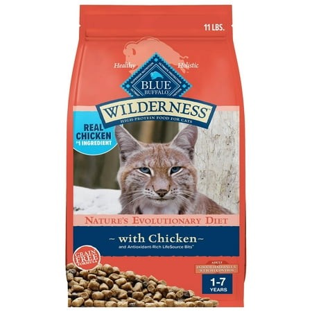 Blue Buffalo Wilderness Adult Indoor Dry Cat Food  Indoor Hairball Control and Weight Control Formula  High-Protein and Grain-Free Diet  Made with Nat