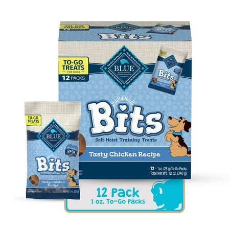 Blue Buffalo BLUE Bits YPF5 Natural Soft Moist Training Dog Treats TOGO Chicken Recipe Bags