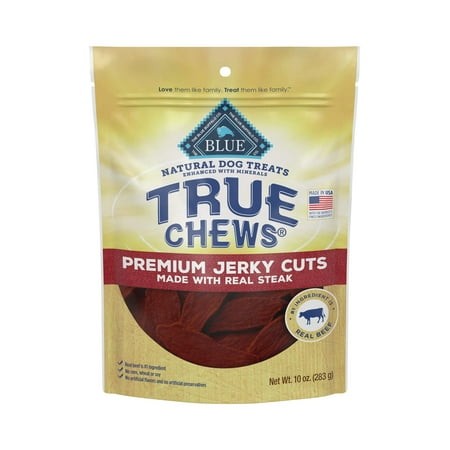 Blue Buffalo True Chews DPF11 Premium Jerky Cuts Dog Treats  Made in the USA with Natural Ingredients  Beef  10-oz Bag