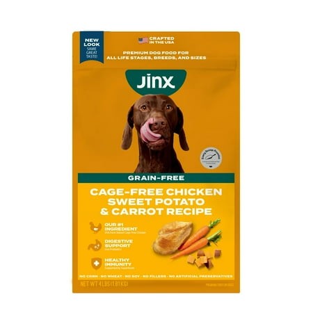 Jinx Chicken Sweet Potato Carrot Grain Free Dry Dog Food  4lb. Bag
