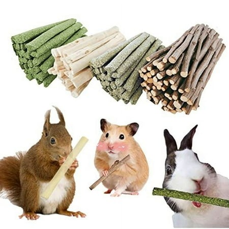 GREMBEB Bunny Chew Stick Rabbit Toy Treat 140g 4 in 1 Molar Stuff 100% Organic Natural Snack Apple Branch Sweet Bamboo Timothy Hay Alfalfa Food Clean 
