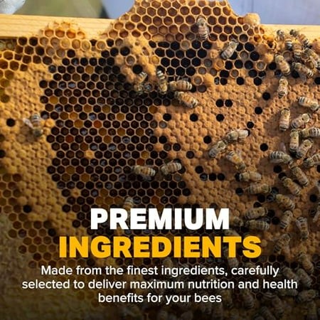 Mann Lake Ultra Bee Pollen Substitute Patties  High Protein  Boosts Brood  Healthy Colony  Beekeeper Essential  Free from Animal by-Products  Rich in 