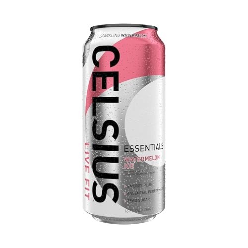 CELSIUS ESSENTIALS™ Sparkling Watermelon Ice, Sugar Free Performance Energy Drink, 16 Fl Oz (Pack of 12) thumbnail