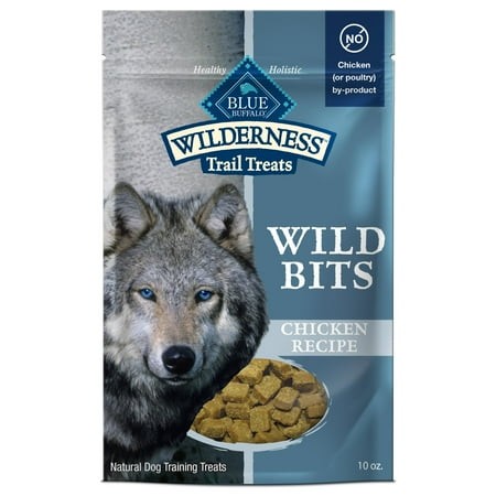 Blue Buffalo Wilderness Wild Bits Soft ATT1& Chewy Training Treats for Dogs  Grain-Free  Chicken Recipe  10-oz. Bag