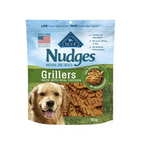Blue Buffalo NudgesEGSC Grillers Natural Dog Treats  Made in the USA with Real Chicken  16-oz Bag