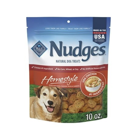 Blue Buffalo NudgesEGSC Homestyle Natural Dog Treats Made with Real Chicken  Made in the USA  Chicken  10-oz Bag
