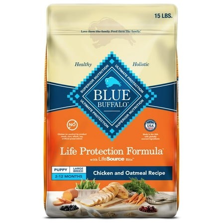 Blue Buffalo Life Protection Formula Large ATT1Breed Puppy Dry Dog Food with DHA  Vital Nutrients & Antioxidants  Made with Natural Ingredients  Chick