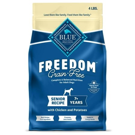 Blue Buffalo Freedom Grain-Free IRF13 Senior Dry Dog Food  Provides Energy to Stay Active  Made in the USA with Natural Ingredients  Chicken & Potatoe