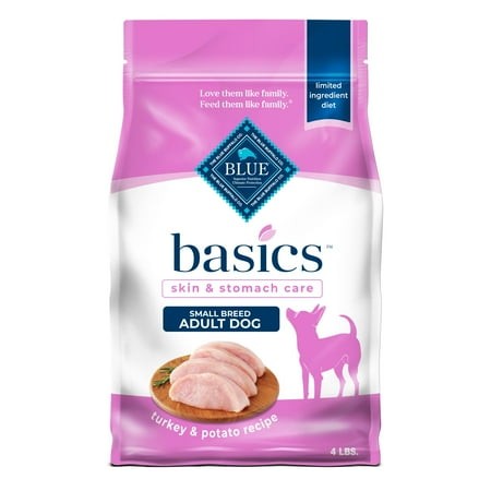 Blue Buffalo Basics Adult TGF4 Small Breed Dry Dog Food for Skin & Stomach Care  Limited Ingredient Diet  Made in the USA with Natural Ingredients  Tu