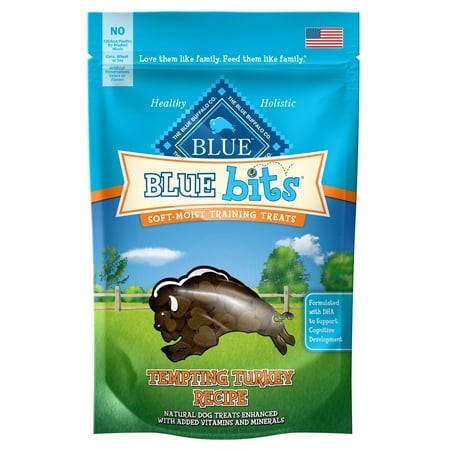 Blue Buffalo Blue Bits TGF4 Natural Soft-Moist Training Dog Treats  Turkey 4-oz (6 Pack)