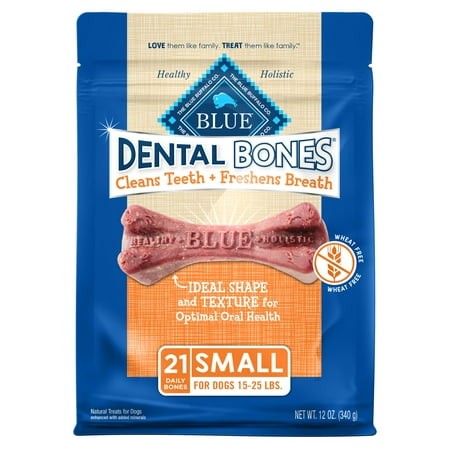 Blue Buffalo DentalEGSC Bones Small Natural Dental Chew Dog Treats Bag Value Pack
