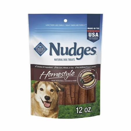 Blue Buffalo Nudges Homestyle Natural Dog COC1Treats  Chicken and Pork  12oz Bag