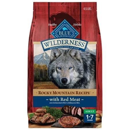 Blue Buffalo Wilderness Rocky DPF11 Mountain Recipe High-Protein Adult Dry Dog Food Wholesome Red Meat