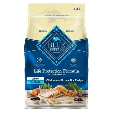 Blue Buffalo Life Protection XEF1 Formula Senior Dry Dog Food  Supports Joint Health and Mobility  Made with Natural Ingredients  Chicken & Brown Rice
