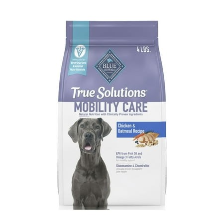 Blue Buffalo True Solutions TGF4 Mobility Care Natural Dry Dog Food for Adult Dogs  Chicken  4-lb. Bag