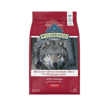Blue Buffalo Wilderness High XEF1 Protein Natural Adult Dry Dog Food Plus Wholesome Grains  Salmon 4.5-lb