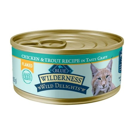 Blue Buffalo Wilderness Flaked IRF13 Chicken & Trout Adult Wet Cat Food  5.5 Oz.  Case of 24