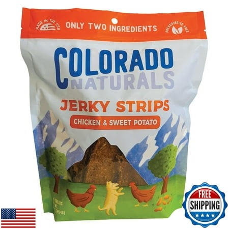 Colorado Naturals Chicken and Sweet Potato Jerky Strips Dog Treats  16 Oz – a