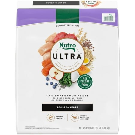 Nutro Ultra Adult Dry IRF13 Dog Food with a Trio of Proteins from Chicken  Lamb and Salmon  13 Lb. Bag