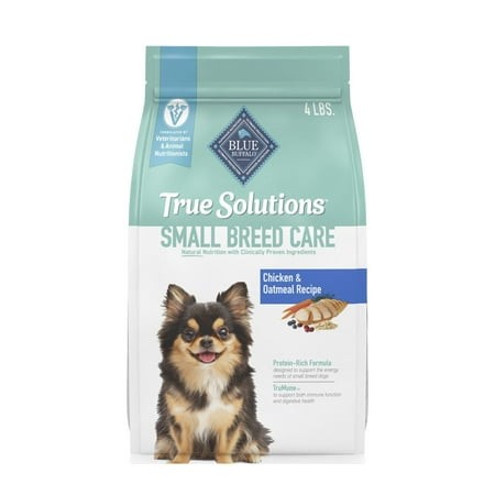 Blue Buffalo True Solutions XEF1 Small Breed Care Natural Dry Dog Food for Adult Small Breed Dogs  Chicken  4-lb. Bag