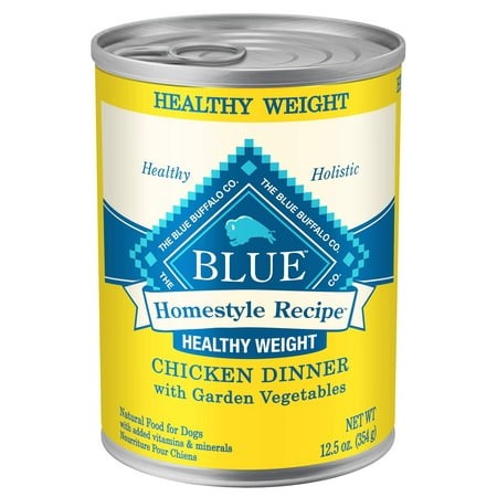 Blue Buffalo Homestyle Recipe SBF3 Natural Adult Healthy Weight Wet Dog Food  Chicken 12.5-oz Can (Pack of 12)