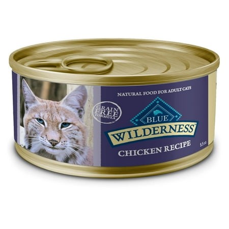 Wilderness Natural Wet Cat Food Paté  High-Protein & Grain-Free Recipe  Chicken  5.5-Oz. Cans (24 Count)