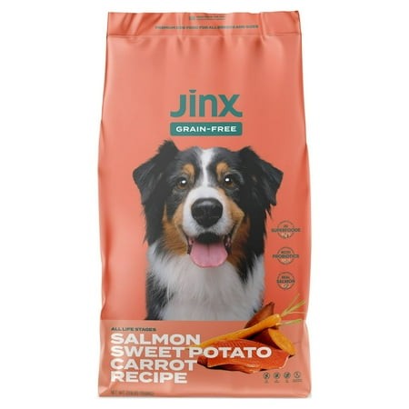 Jinx Salmon  Sweet Potato & Carrot Dry Dog Food  Grain Free  23.5 Lb. Bag
