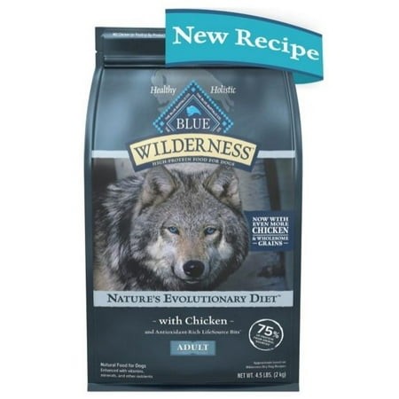 Blue Buffalo Wilderness Dry Dog Food Plus Wholesome Grains  Chicken 4.5 Lb. Bag