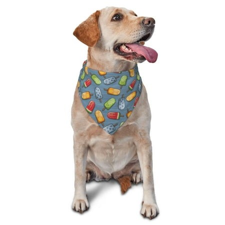 Matuu Fruit Ice Cream for Premium Soft Pet Scarf for Dogs and Cats  Ideal for Small  Medium  and Large Pets