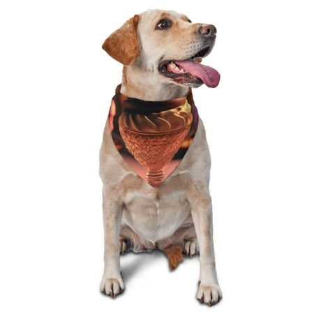 Naloa Colorful Cake Ice Cream Dog Bandanas 1PC Washable Triangle Dog Scarfs Premium Durable Fabric  for Small Medium Large Dogs and Cats